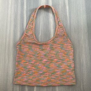 multicolour halter top